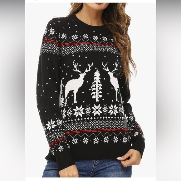 Amazon Hpoicly Christmas Sweater, size L, Viscose, Crew neck sweater - Picture 3 of 10